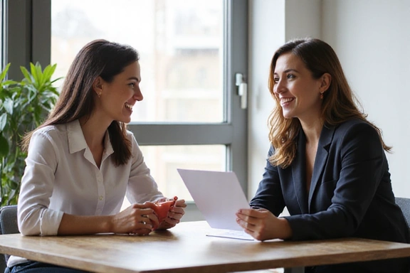 Nutritionist consulting with a client, friendly and professional atmosphere