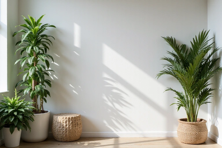 Detalle de un rincón de la clínica con plantas y elementos decorativos que transmiten paz.